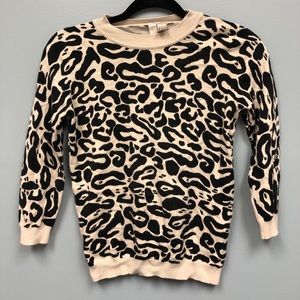 animal print half sleeve top